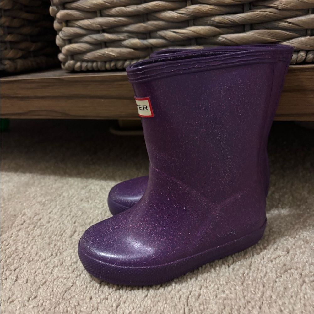 Hunter Kids' Sparkly Purple Boots - Picture 5 of 9